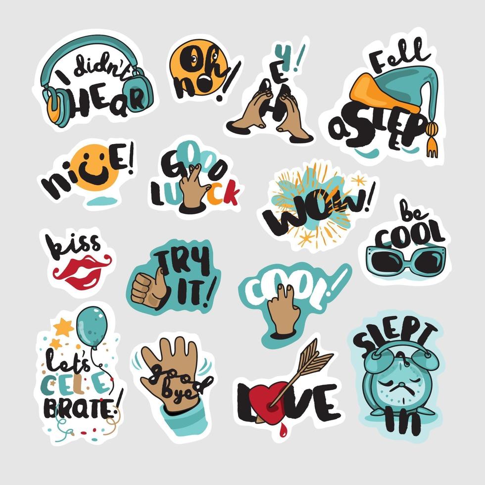 set sociale netwerkstickers vector