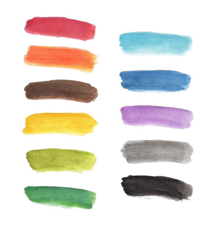 grunge verf streep. kleurrijke penseelstreken. vector