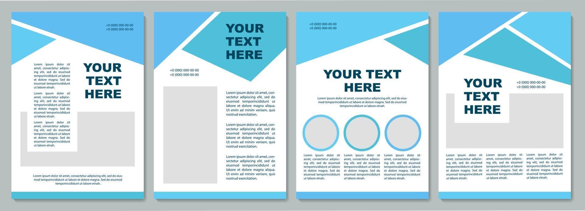 geometrische blauwe promotiebrochure sjabloon vector