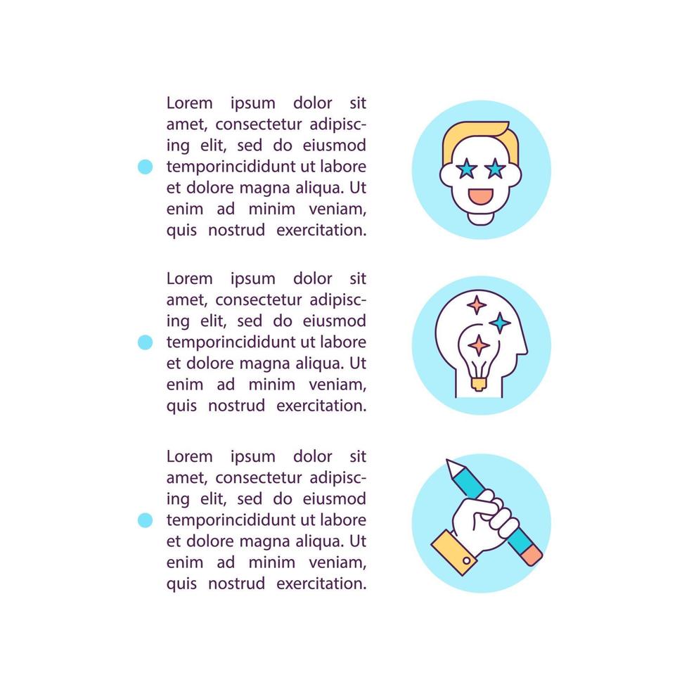 creativiteit en passie concept lijn pictogrammen met tekst vector