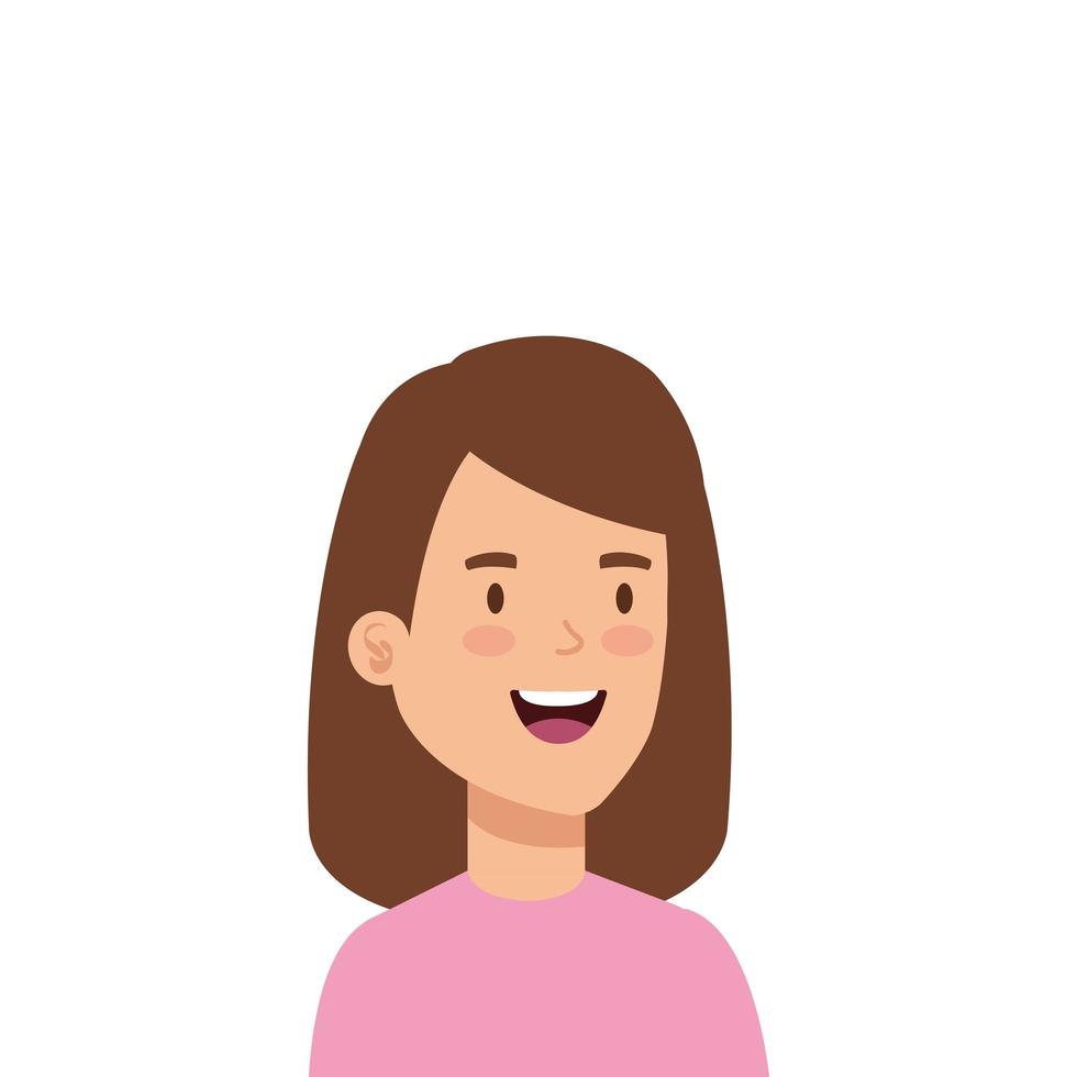 mooie vrouw avatar karakter pictogram vector