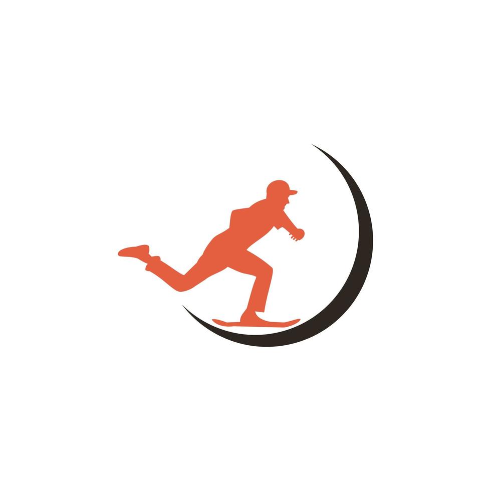 skateboarden logo sjabloon ontwerp pictogram vectorillustratie. vector