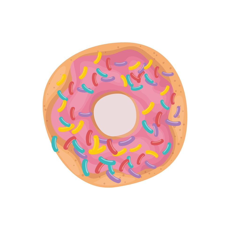 heerlijke zoete donut bakkerij icoon vector