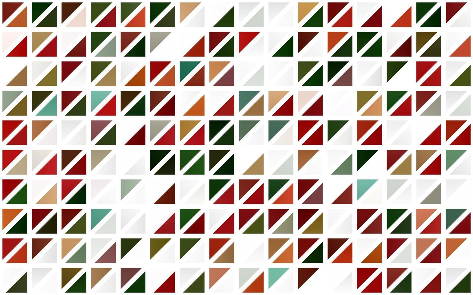 lichtgroene, rode vector naadloze sjabloon met kristallen, driehoeken.