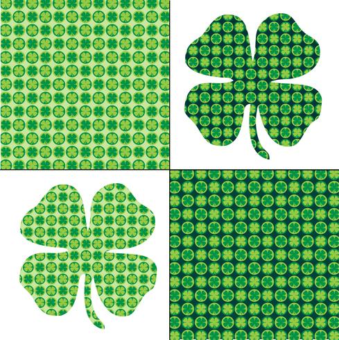 Saint Patrick&#39;s Day groene klaverbladen vector