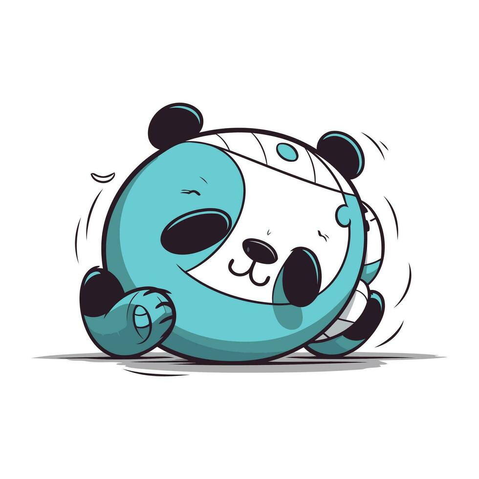 schattig tekenfilm panda vector illustratie geïsoleerd Aan een wit achtergrond.