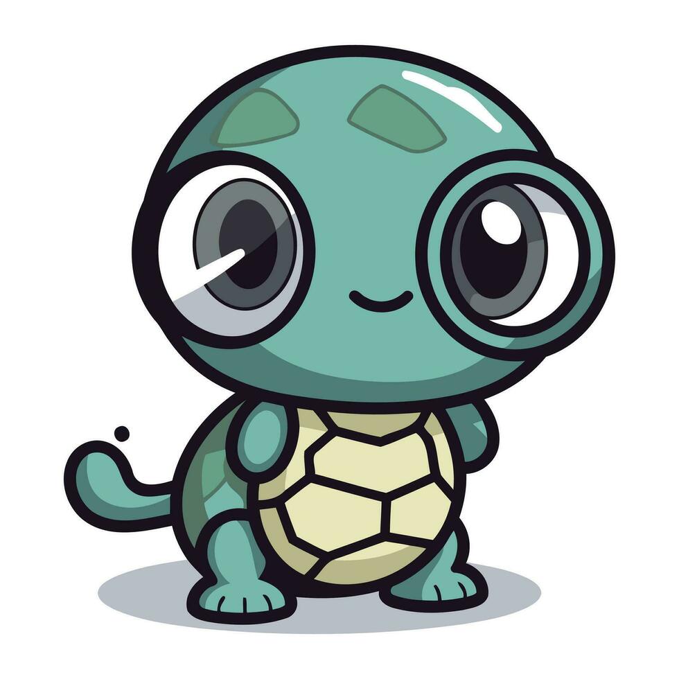 schattig schildpad karakter tekenfilm vector illustratie. schattig schildpad mascotte.