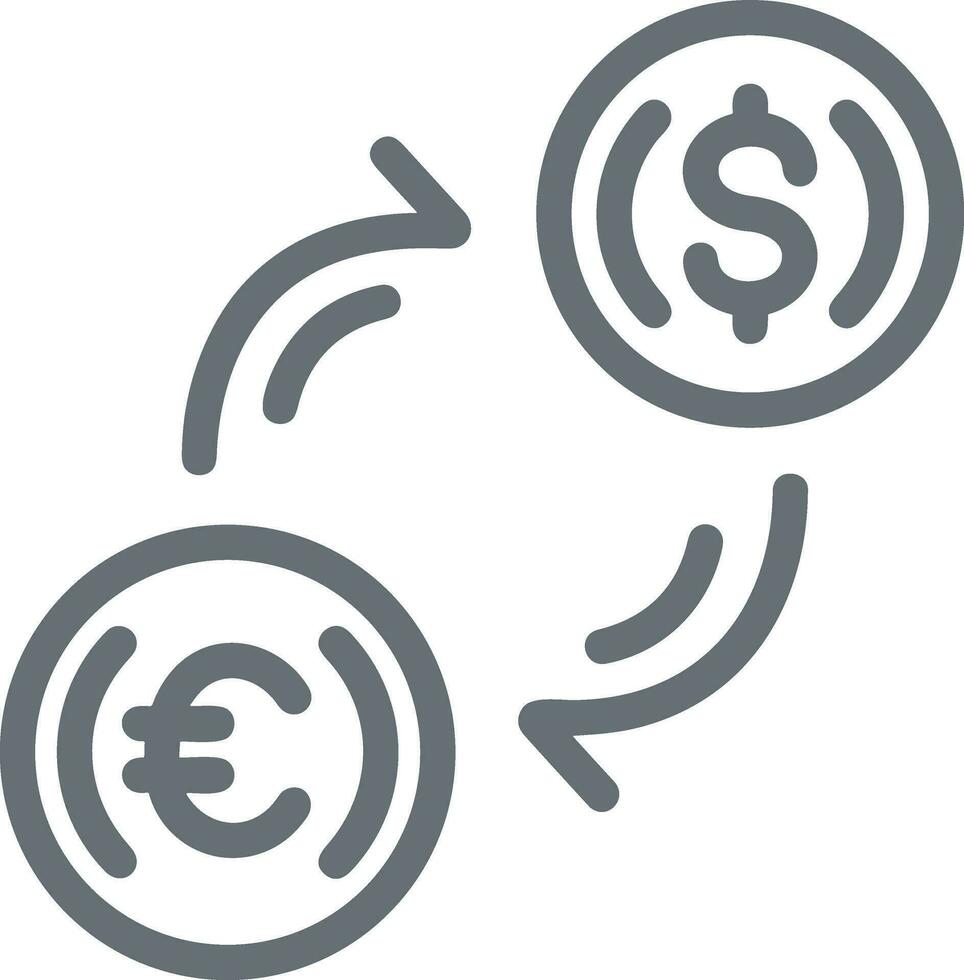 geld uitwisseling betaling icoon symbool vector afbeelding. illustratie van de dollar valuta munt grafisch ontwerp beeld