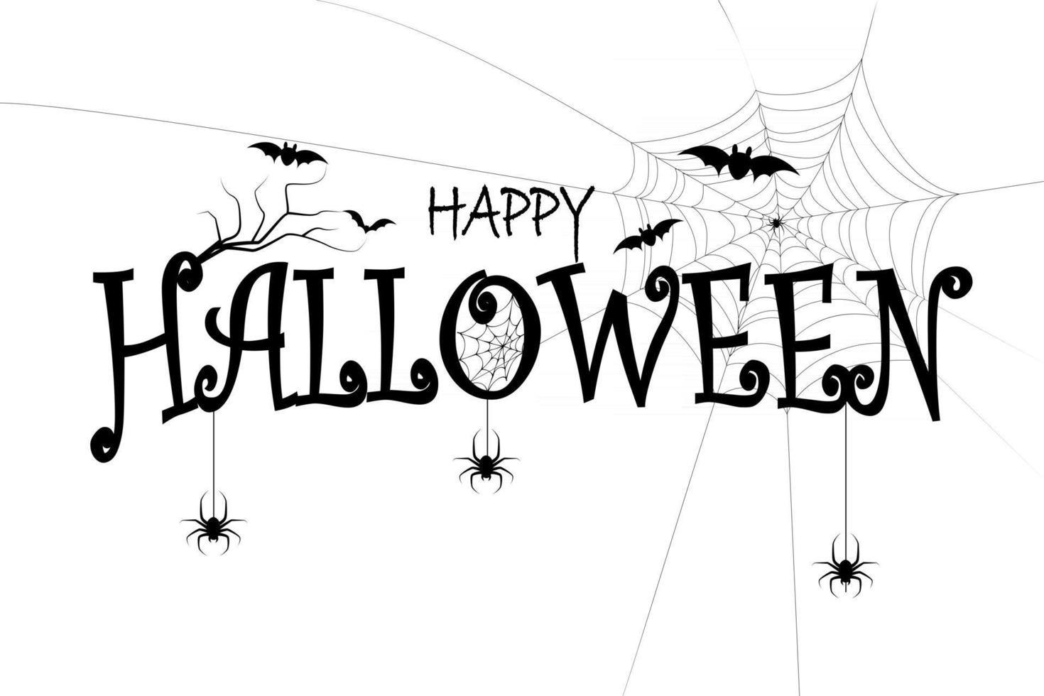 happy halloween-verkoopbanners of achtergrond voor feestuitnodigingen vector