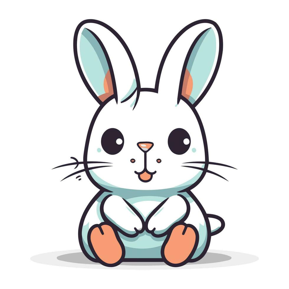 schattig konijn karakter. dier tekenfilm ontwerp. vector illustratie.eps 10