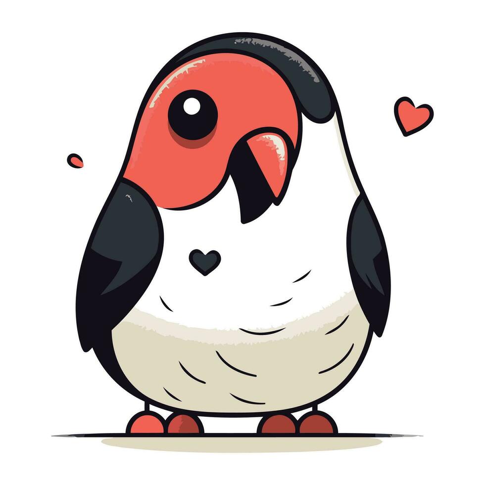 schattig tekenfilm pinguïn. vector illustratie geïsoleerd Aan wit achtergrond.