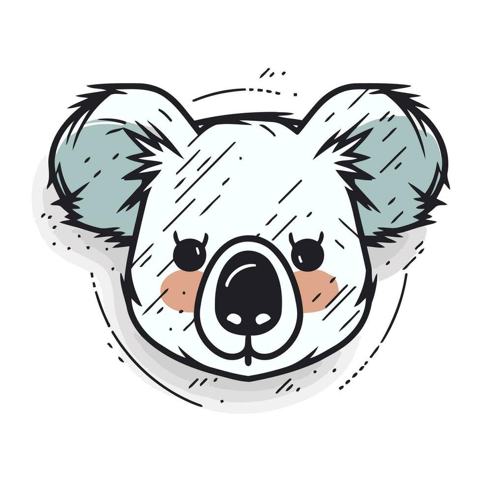 schattig koala gezicht. vector illustratie van een schattig koala.