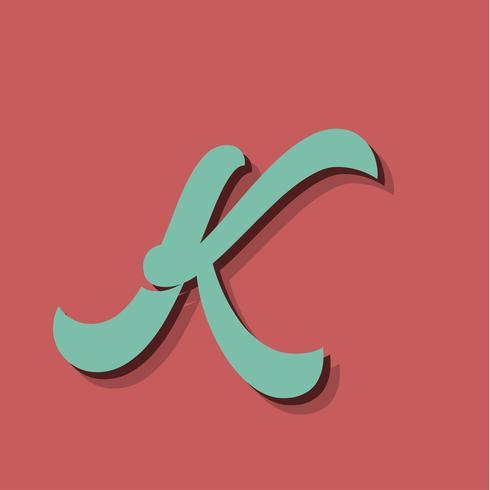 Retro karakter van een lettertype, vectorillustratie vector