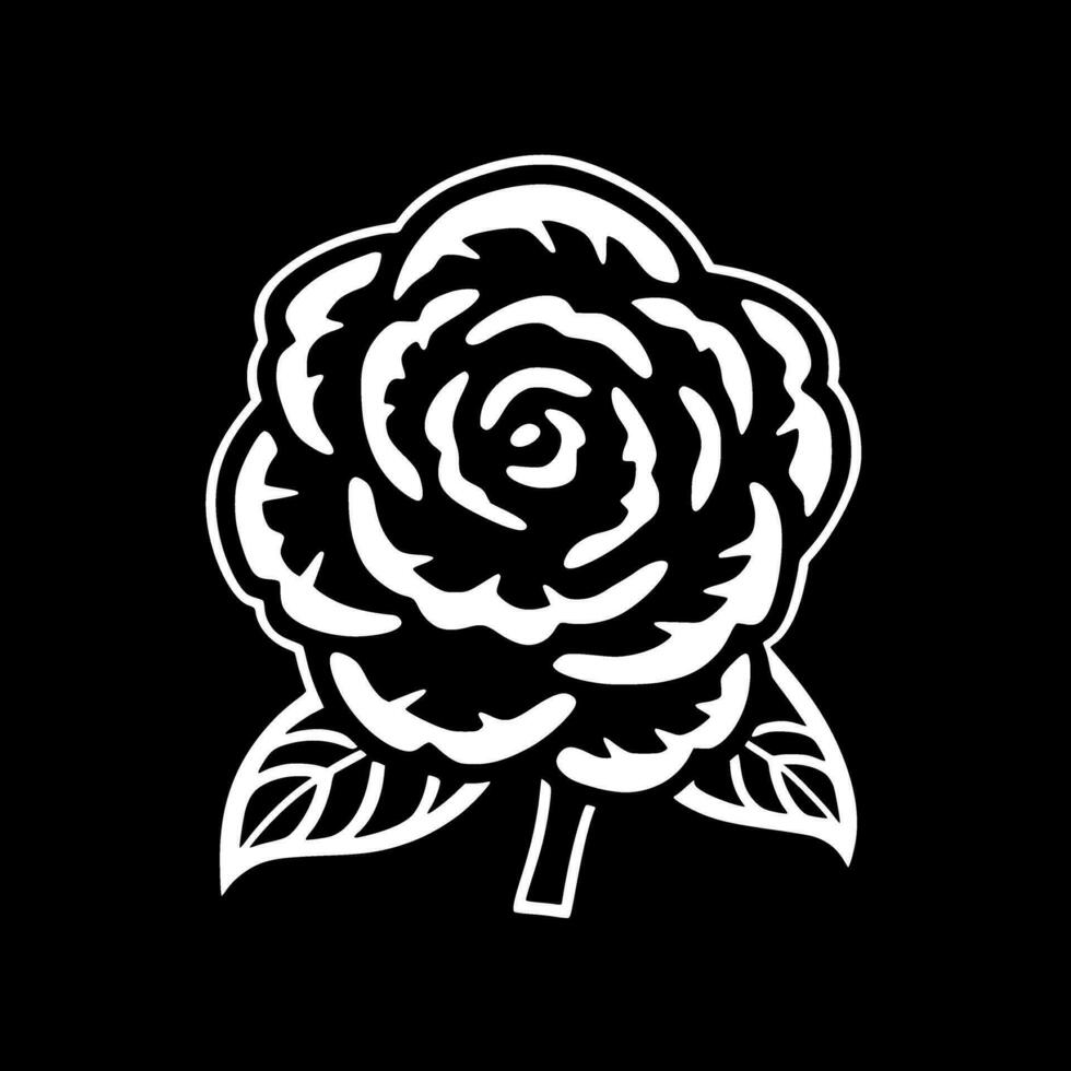 roos - minimalistische en vlak logo - vector illustratie