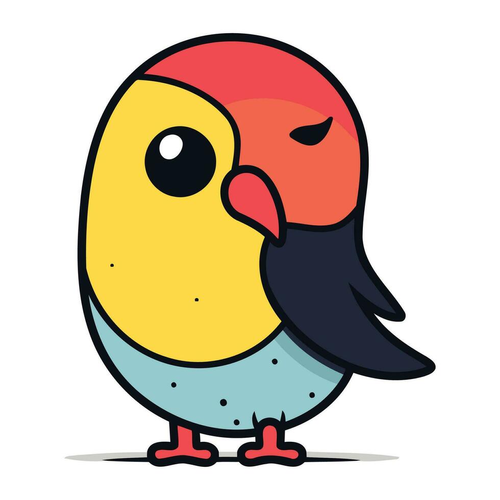 schattig tekenfilm vogel. vector illustratie geïsoleerd Aan een wit achtergrond.