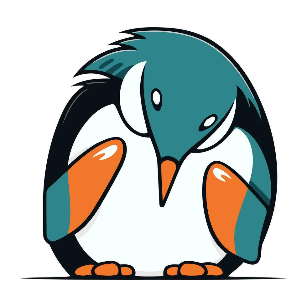 pinguïn geïsoleerd Aan een wit achtergrond. tekenfilm pinguïn. vector