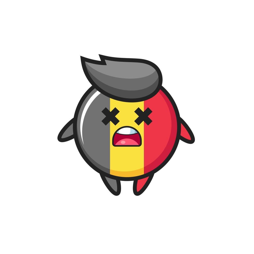 de dode belgische vlag badge mascotte karakter vector