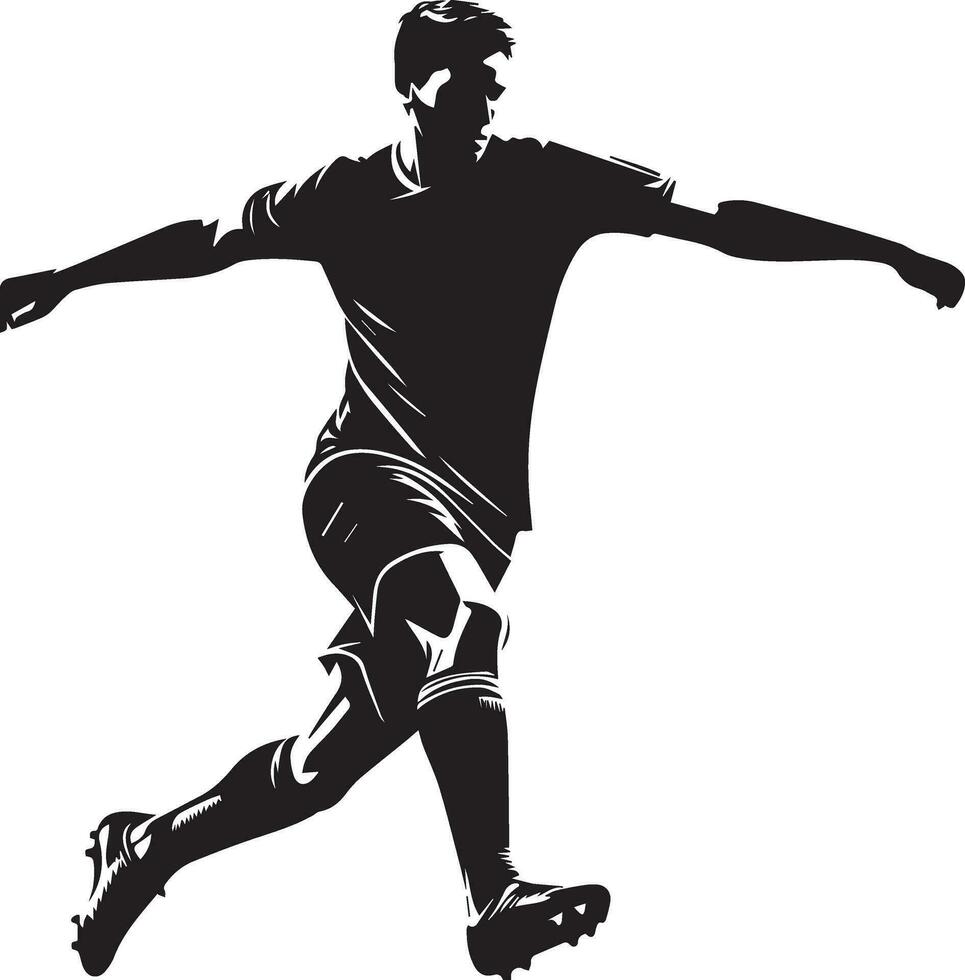 voetbal speler houding vector silhouet illustratie zwart kleur, Amerikaans voetbal speler vector silhouet