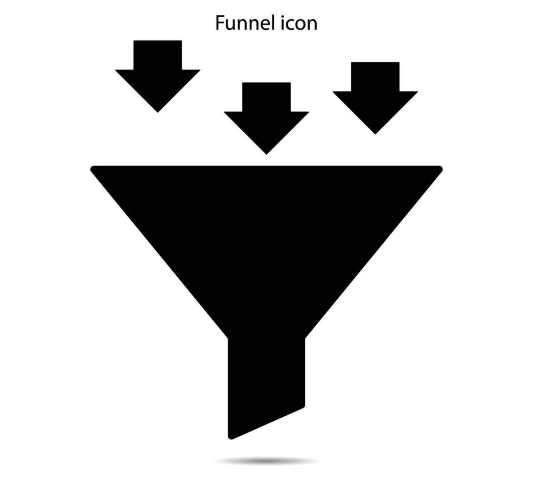trechter icoon, vector illustratie