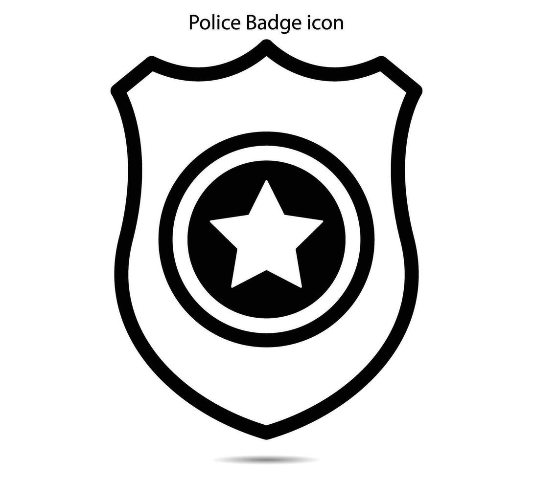 politie badge icoon vector