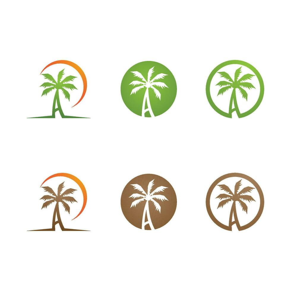 palmboom zomer logo sjabloon vector