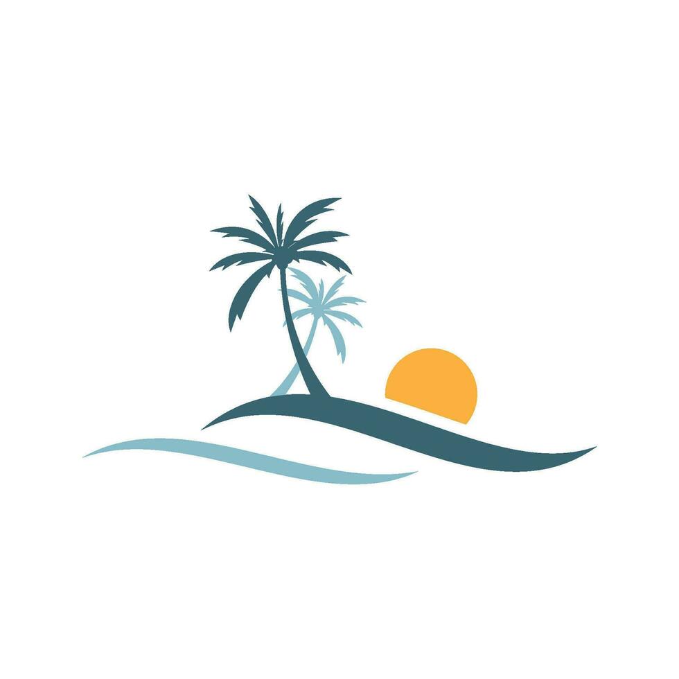 palmboom zomer logo sjabloon vector