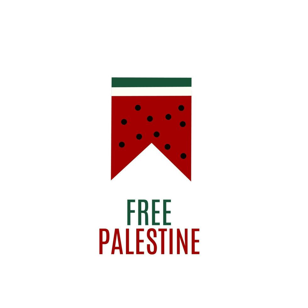 vector van vrij Palestina poster, met watermeloen patroon perfect voor afdrukken, enz