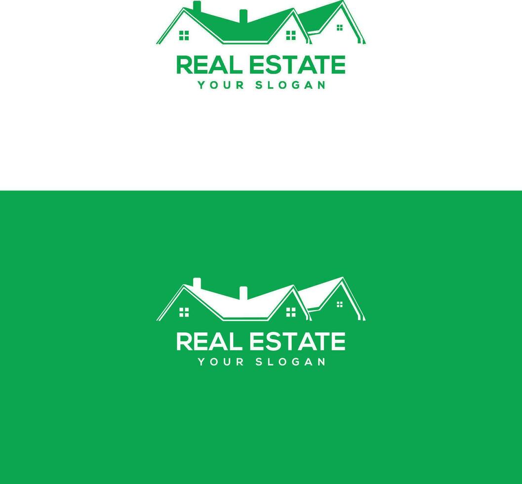 echt landgoed logo ontwerp. gebouw logo ontwerp. huis logo ontwerp. huis logo ontwerp vector