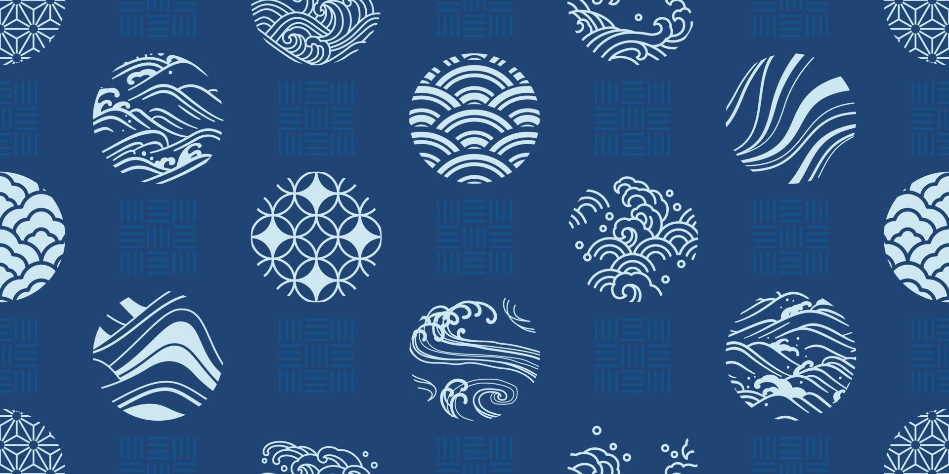 Japanse textiel naadloze patroon vector