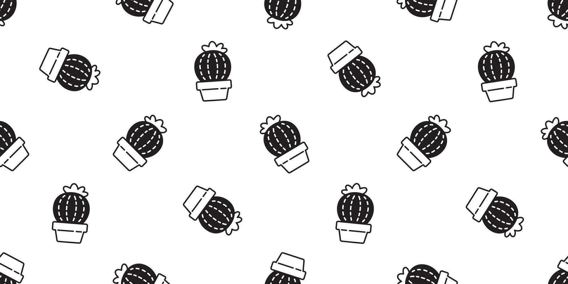 cactus naadloos patroon vector woestijn botanica bloem tuin fabriek zomer sjaal geïsoleerd herhaling behang tegel achtergrond tekenfilm tekening illustratie ontwerp