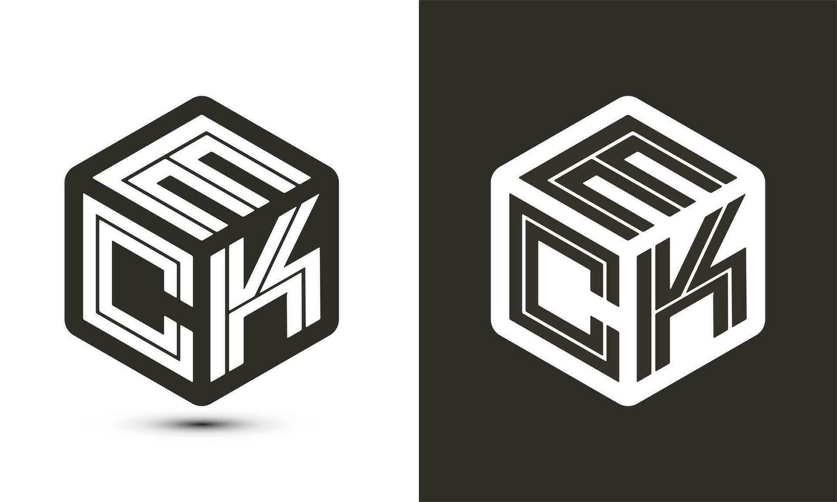 qmc brief logo ontwerp met illustrator kubus logo, vector logo modern alfabet doopvont overlappen stijl.