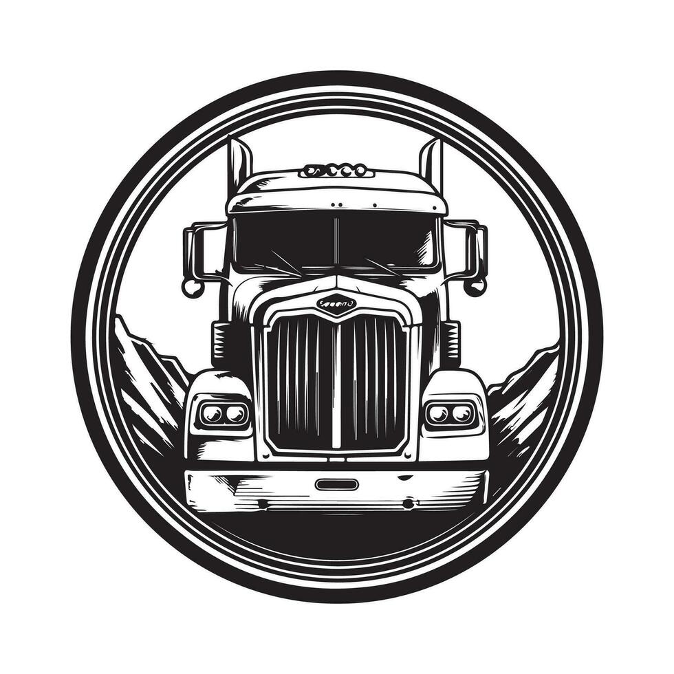 vrachtauto hoofd ontwerp vector, logoa beeld vector