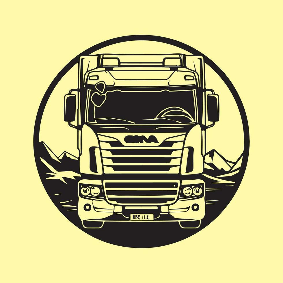 vrachtauto hoofd ontwerp vector, logoa beeld vector