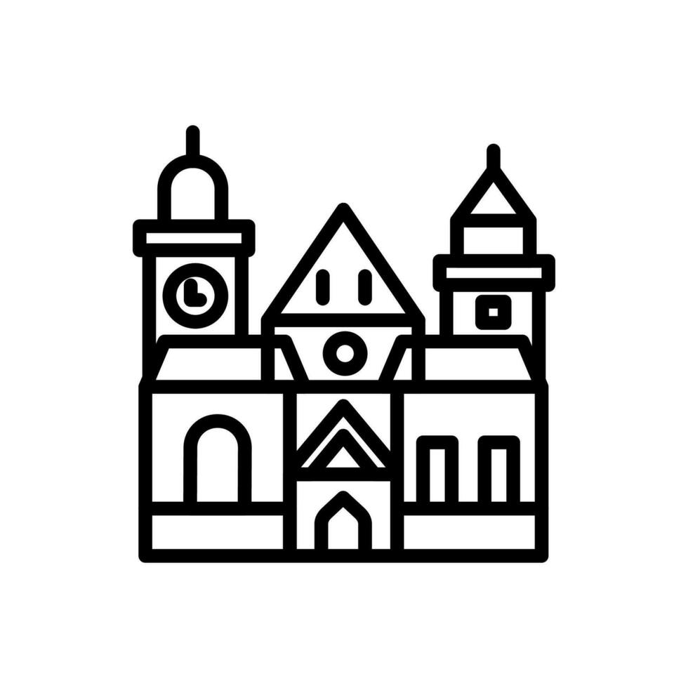 wawel kasteel icoon in vector. illustratie vector