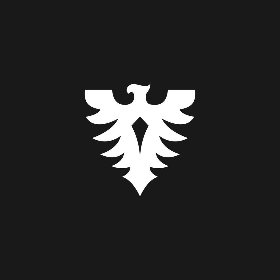 adelaar vogel schild logo sjabloon vector