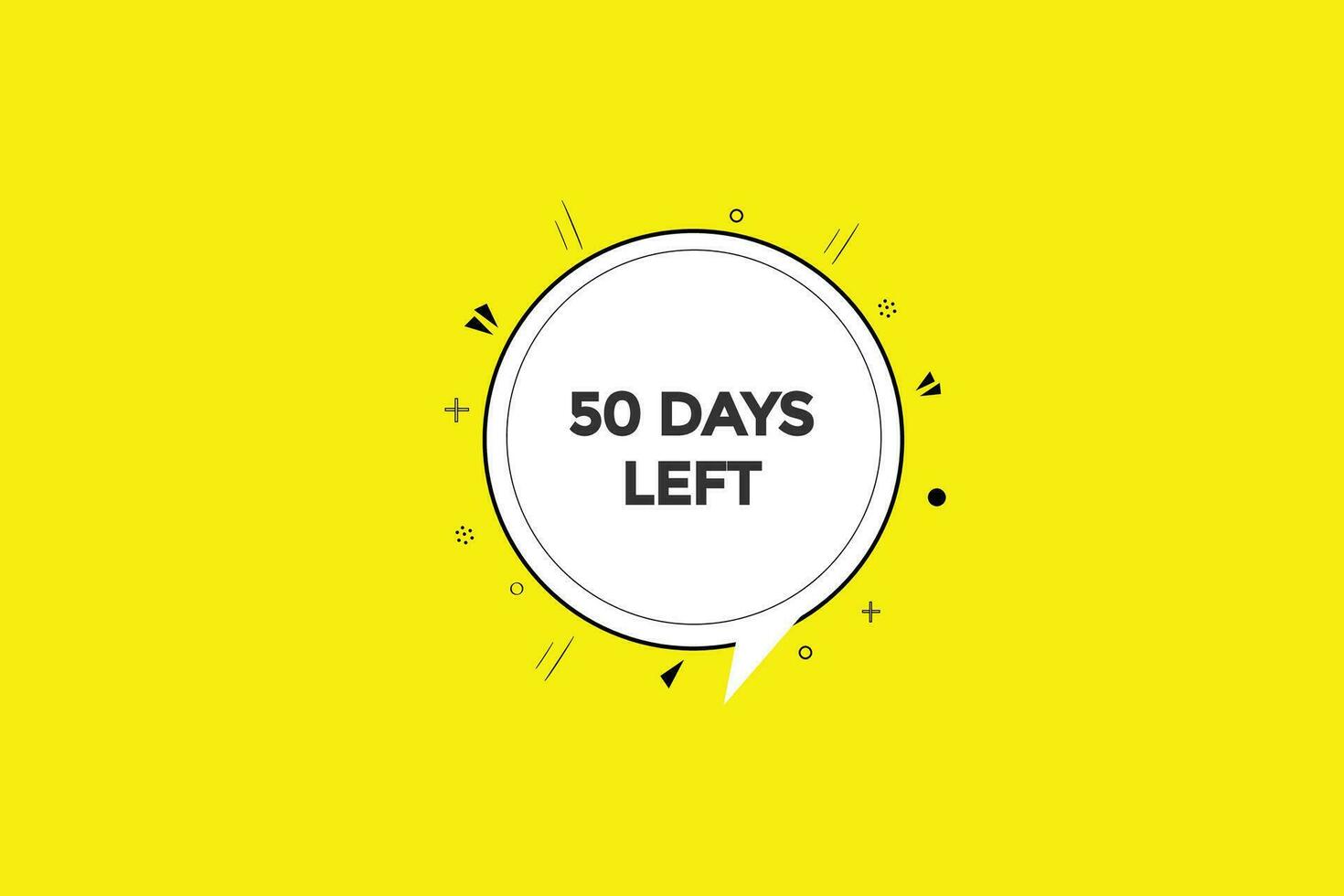 50 dagen, links countdown naar Gaan een tijd sjabloon, 50 dag countdown links banier etiket knop vector