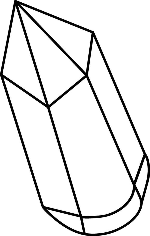 illustratie van zwart hemel- kristal rots lijn kunst illustratie vector