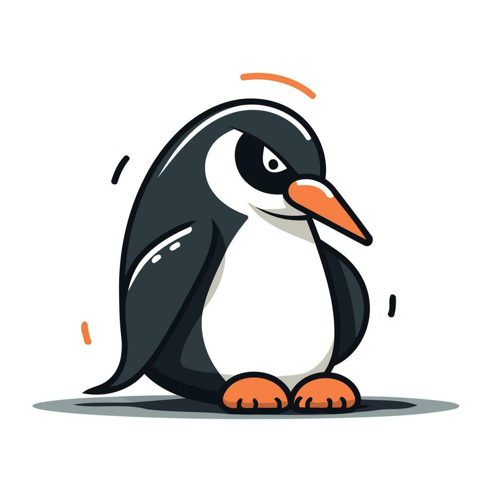 pinguïn vector illustratie. schattig tekenfilm pinguïn karakter.