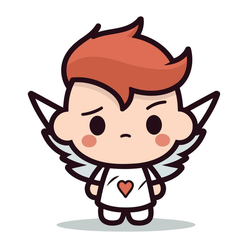 Cupido schattig Cupido tekenfilm karakter vector illustratie ontwerp