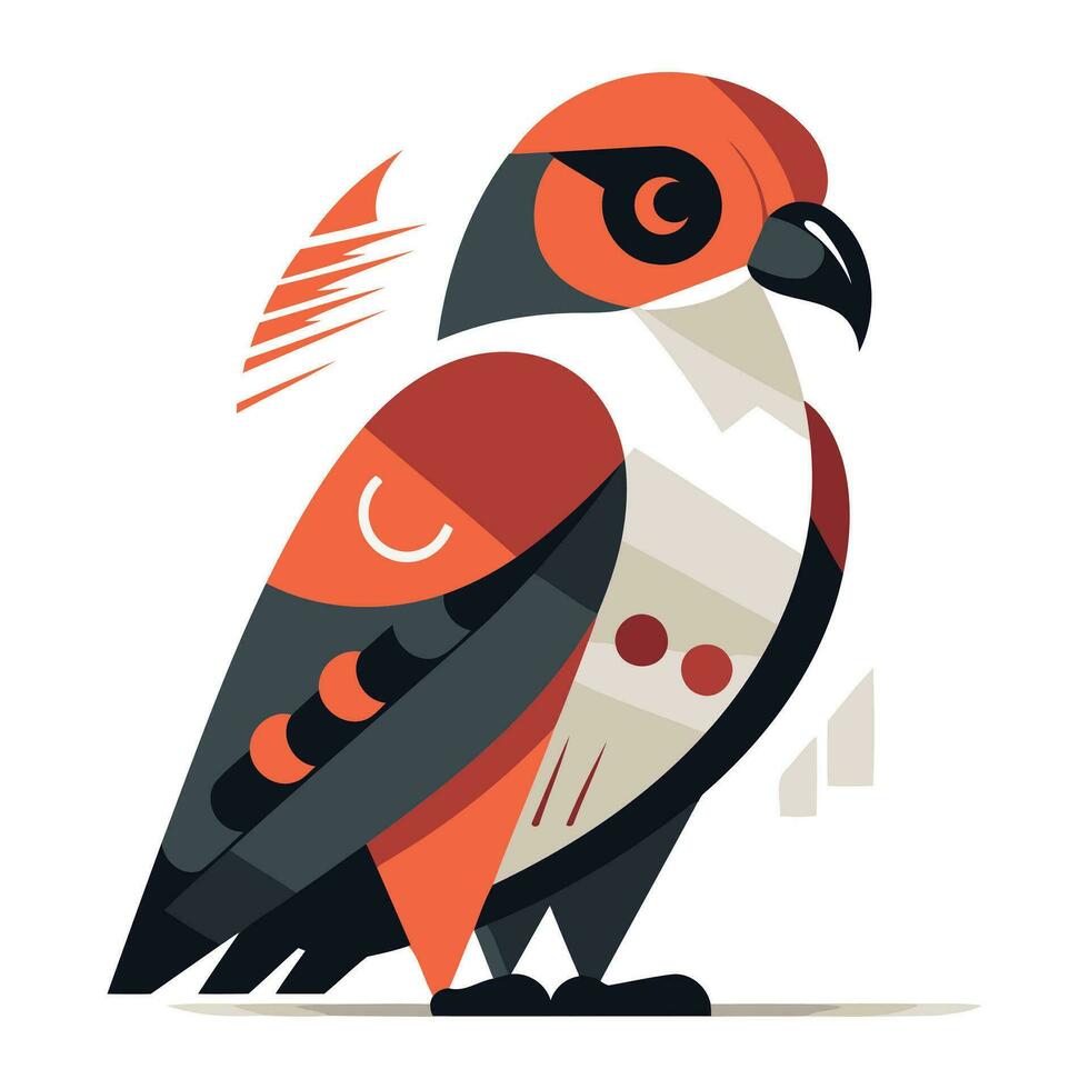 papegaai vector illustratie. schattig papegaai vogel in vlak stijl.