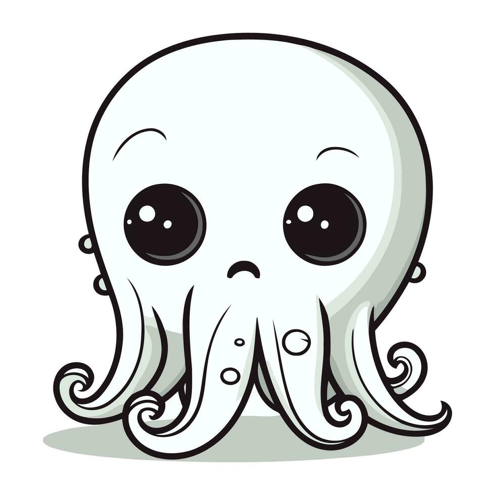 schattig Octopus tekenfilm mascotte karakter vector illustratie.