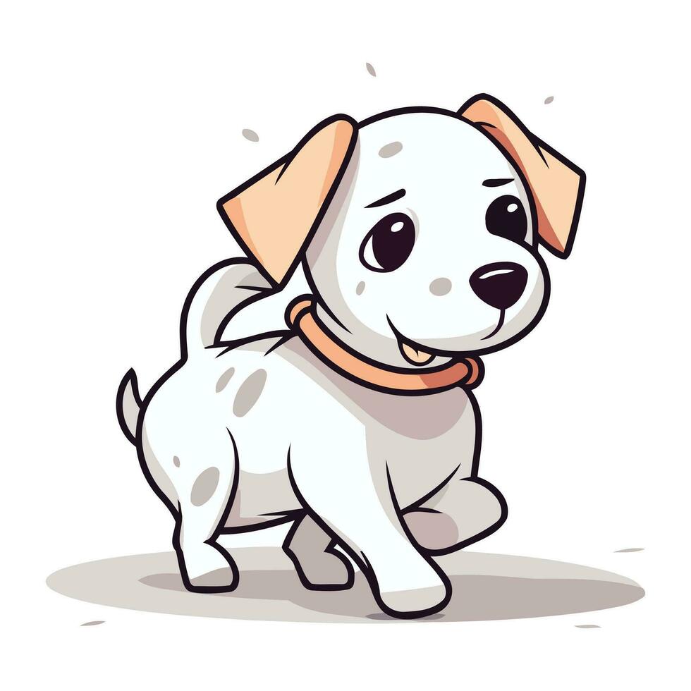 schattig tekenfilm hond. vector illustratie geïsoleerd Aan een wit achtergrond.