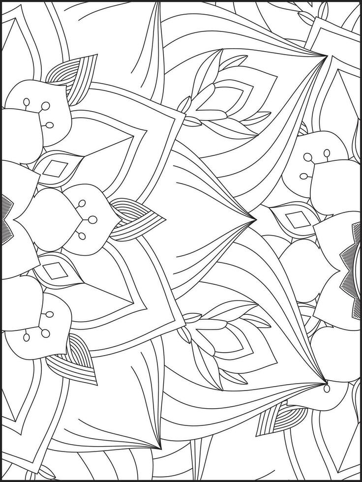 bloemen mandala kleur Pagina's, bloem mandala kleur bladzijde, kleur bladzijde voor volwassen. kleur Pagina's. mandala vector