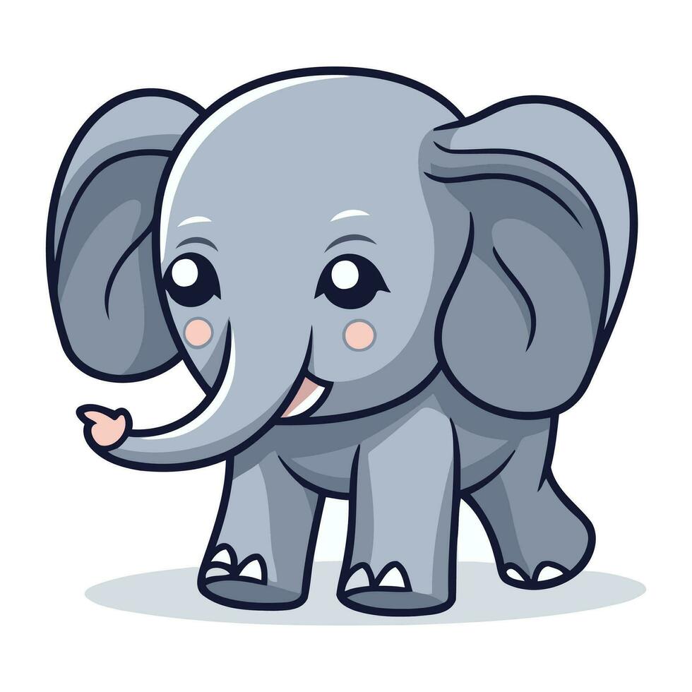 schattig weinig olifant tekenfilm vector illustratie grafisch ontwerp. eps10