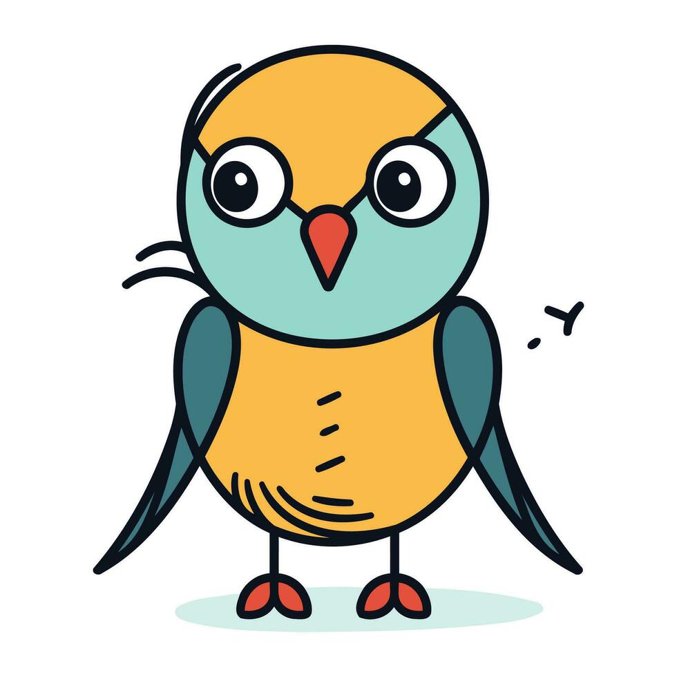 schattig tekenfilm vogel. vector illustratie. geïsoleerd Aan wit achtergrond.