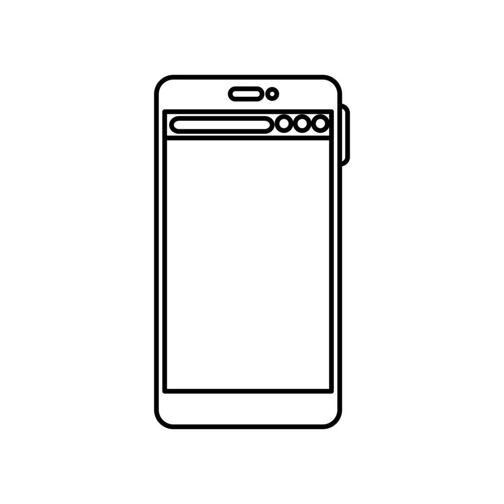 geïsoleerde smartphone pictogram vector ontwerp