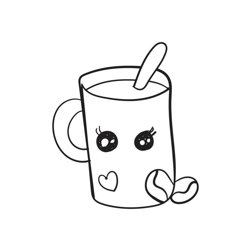 kop van koffie vector ontwerp