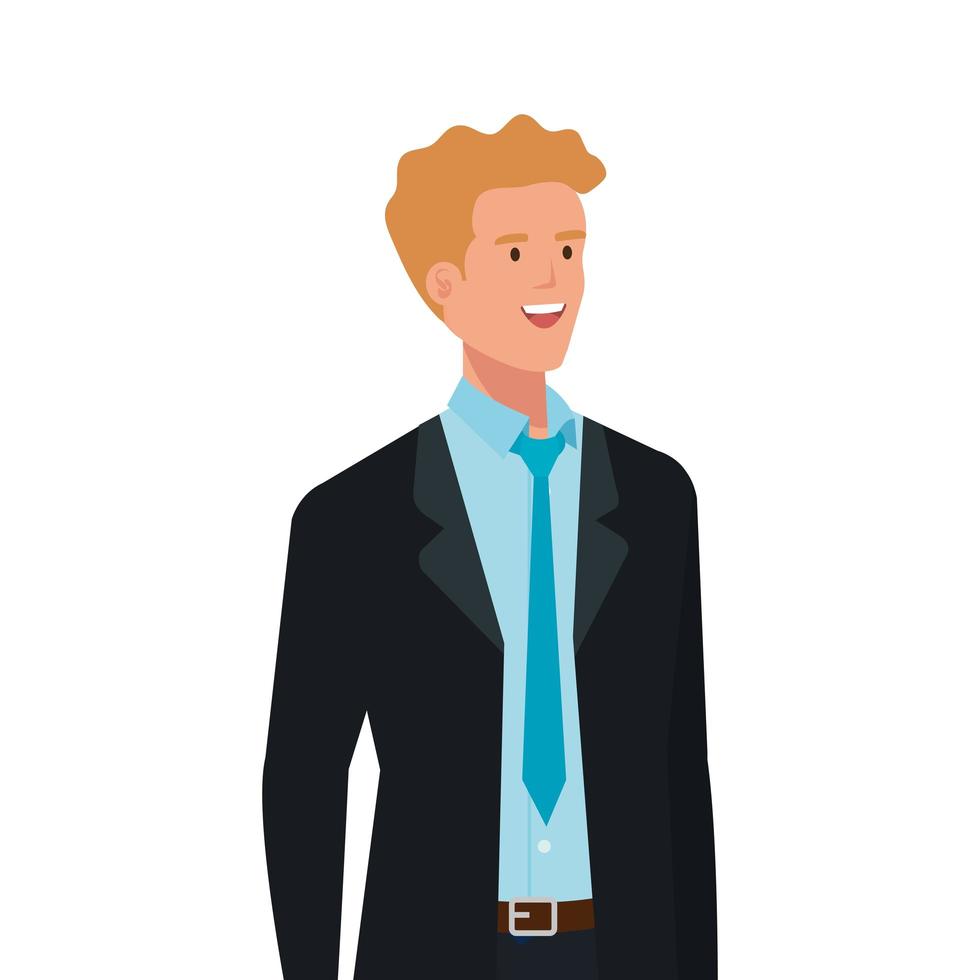 zakenman elegante avatar karakter pictogram vector