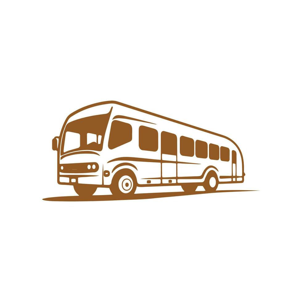 een logo van bus icoon school- bus vector studenten bus geïsoleerd silhouet ontwerp