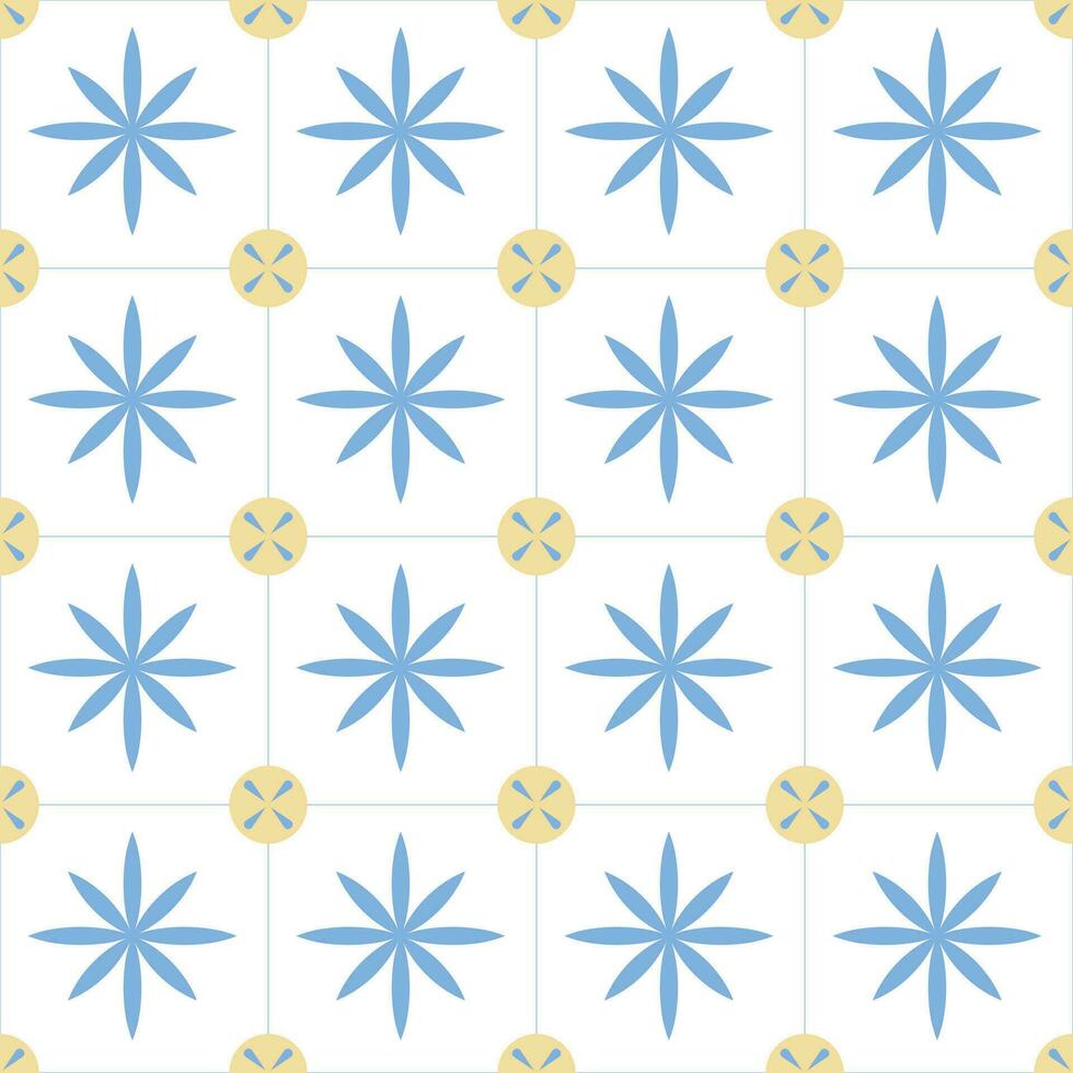 traditioneel Grieks of middellandse Zee abstract tegel ornament, vector blauw naadloos patroon.